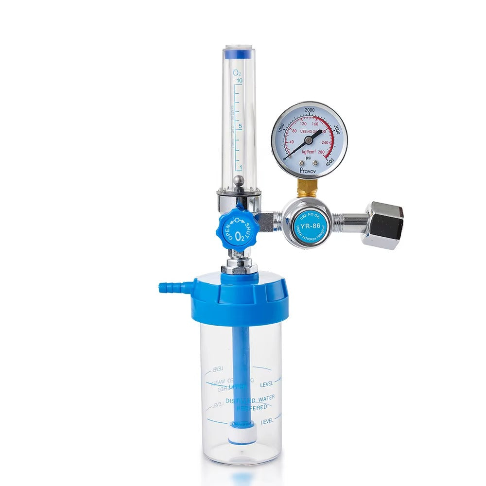 Kit de regulador de oxígeno medicinal CGA540 con flujómetro, manómetro y humidificador Airprov